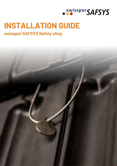 SAFESYS Installation guide Safety sling 2025 EN