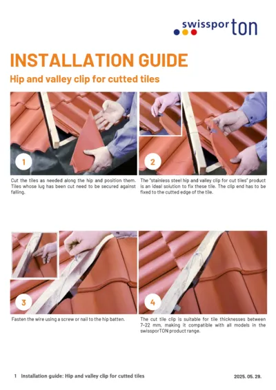 Installation guide Hip and valley clip 2025 EN