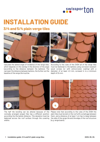 Installation guide Plain verge tiles 2025 EN